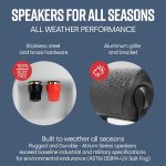 Polk Audio Atrium 4 Outdoor Speakers with Powerful Bass (Pair, White), All-Weather Durability, Broad Sound Coverage, Speed-Lock Mounting System