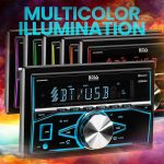 BOSS Audio Systems 820BRGB Multimedia Car Stereo – Double Din, Bluetooth Audio and Hands-Free Calling, MP3 Player, USB Port, AUX Input, AM/FM Radio Receiver, No CD/DVD, Multi Color Illumination