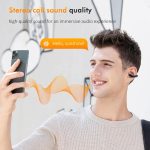 Open Ear Clip Wireless Earbuds Bluetooth 5.3, Sports Earphones Built-in Microphone with Earhooks & Ear Hook, Wireless Charging Case & Display, Waterproof Fitness Headphones for Running