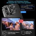 SOVARCATE iPhone 15 Pro Screen Protector 3 Pack [6.1 Inch] with 1 Pack Camera Lens Protector, Tempered Glass Film, HD Clear, 9H Hardness, No Bubbles, Case Friendly