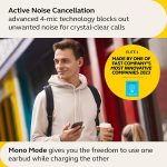 Jabra Elite 4 True Wireless Earbuds – Active Noise Cancelling Headphones – Discreet & Comfortable Bluetooth Earphones, Laptop, iOS and Android Compatible – Dark Grey