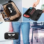 Fintie Carrying Case for Nintendo Switch OLED Model 7.0″/Switch 6.2″, Portable Traveler Protective Cover Storage Bag w/10 Game Card Slots & Inner Pocket for Switch Console Joy-Con (Dont Touch)