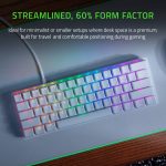 Razer Huntsman Mini 60% Gaming Keyboard Fast Keyboard Switches – Linear Optical Switches – Chroma RGB Lighting – PBT Keycaps – Onboard Memory – Mercury White