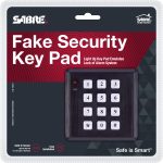 SABRE Fake Security Green Light Up, Low Sensor Turns On Keypad Night, Continuous Flashing Red LED Light, Weatherproof, Realistic Design, Black
