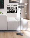 Sanus Adjustable Height Speaker Stand – Extends 28″ to 38″ – Holds Satellite & Small Bookshelf Speakers (i.e. Bose, Harmon Kardon, Polk, JBL, KEF, Klipsch, Sony and Others) – Set of 2 – Model HTBS