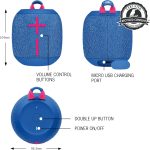 Ultimate Ears WONDERBOOM 3, Small Portable Wireless Bluetooth Speaker, Big Bass 360-Degree Sound for Outdoors, Waterproof, Dustproof IP67, Floatable, 131 ft Range – Performance Blue
