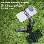 KraftGeek 33″ Selfie Stick Phone Tripod, iPhone and Android Cell Phone Stand, Wireless Remote, Adjustable Phone Holder, Premium Anti-Shake Travel Tripod for Video Recording and Photos