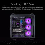 ASUS 120mm ARGB PWM Chassis Fan with Advanced Fluid Dynamic Bearing, Customizable LEDs, Double-layer LED Array – For Computer Case & Liquid Radiator