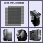 MoKo 400x300mm DIY PC Case Dust Mesh Filter, [2 Pack] PVC Dustproof Magnetic Dust Filter Cover, PC Mesh Grill with Magnetic Frame Strip Computer Cooler Fan Dust Filter for Computer PC Case, Black