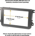 SCOSCHE Install Centric ICFD6BN Complete Basic Installation Solution For Installing A Double DIN Aftermarket Stereo Compatible With Select 2004-12 Premium Sound Ford, Lincoln & Mercury Vehicles Black