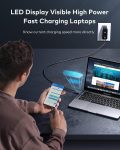 Baseus PD 100W USB C to USB C Cable, 5A Fast Charging USB C Cable with LED Display, Zinc Alloy Nylon Braided Type C Cable for iPhone 15/Pro/Plus/Pro Max, MacBook, iPad Pro/Air, Samsung S23/S22 (6.6ft)