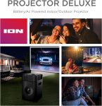 ION Portable Outdoor LED Projector with 30W Speakers, Bluetooth, Rechargeable Battery, Mic, USB and HDMI Connections
