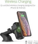 iOttie Auto Sense Qi Wireless Car Charger – Automatic Clamping Dashboard Phone Mount with Wireless Charging for Google Pixel, iPhone, Samsung Galaxy, Huawei, LG, and other Smartphones
