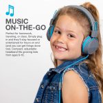 JLab JBuddies Studio On-Ear Kids Wired Headphones, Toddler Headphones, Kid Safe, Studio Volume Safe, Volume Limiter, Folding, Adjustable, Noise Isolation, with Mic (Graphite/Blue)