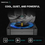 DeepCool AK620 Zero Dark CPU Air Cooler Mighty 260w TDP All-Black 6 Copper Heat Pipes Dual-Tower CPU Cooler with FK120 Fans Each 120mm PWM 1850RPM 68.99CFM for Intel LGA 1700/1200/1151 AMD AM5/AM4