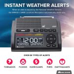Midland – WR400 Weather Radio Deluxe – NOAA Emergency Alert Scanner – Home Use with Battery Backup – Local County Programming Over 80 Emergency Voice Flashing Alerts – Alarm Clock AM/FM Radio