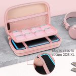Fintie Carrying Case for Nintendo 2DS XL/New 3DS XL LL, Protective Hard Shell Portable Travel Cover Pouch for New 3DS XL LL/New 2DS XL Console with Slots for Games & Inner Pocket (Rose Gold)