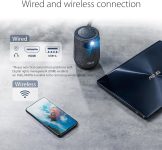 ASUS ZenBeam Latte L1 Portable Wi-Fi Projector- 300 Lumens Projector, Built-in Harman Kardon Bluetooth Speaker, 3 Hours Video Playback, Wireless WiFi Projector, HDMI, USB, Remote Control, AptoideTV