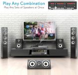 Pyle Home 4-Zone Channel Speaker Switch Selector-Premium New & Improved Switch Box Hub, Distribution Box for Multi-Channel High Powered Stereo Amp A/B/C/D Switches, 4 Pairs Of Speakers, Black – PSS4