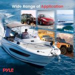 Pyle Marine Bluetooth Stereo Radio – 12v Single DIN Style Boat In dash Radio Receiver System with Built-in Mic, Digital LCD, RCA, MP3, USB, SD, AM FM Radio – Remote Control – PLMRB29W (White)