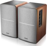 Edifier R1280DB Powered Bluetooth Bookshelf Speakers – Optical Input – Wireless Studio Monitors – 4 Inch Near Field Speaker – 42w RMS – Wood Grain