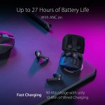 ASUS ROG Cetra True Wireless Gaming Earbuds, Low-Latency Bluetooth Earbuds, Active Noise Cancelation, 27-Hour Battery Life, IPX4 Water Resistance, Headphone with Wireless Charging,Black