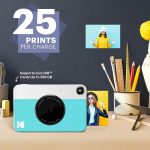KODAK Printomatic Digital Instant Print Camera – Full Color Prints On ZINK 2×3″ Sticky-Backed Photo Paper (Blue) Print Memories Instantly