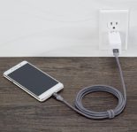 Amazon Basics Micro USB to USB-A 2.0 Fast Charging Cable, Nylon Braided Cord, 480Mbps Transfer Speed, 6 Foot, Dark Gray