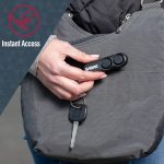 SABRE Personal Alarm With Key Ring, 120dB Alarm, Audible Up To 1,280 Feet (390 Meters), Simple Operation, Reusable, Black